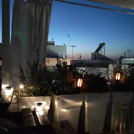 White Cycladic Town House With Sea Vew