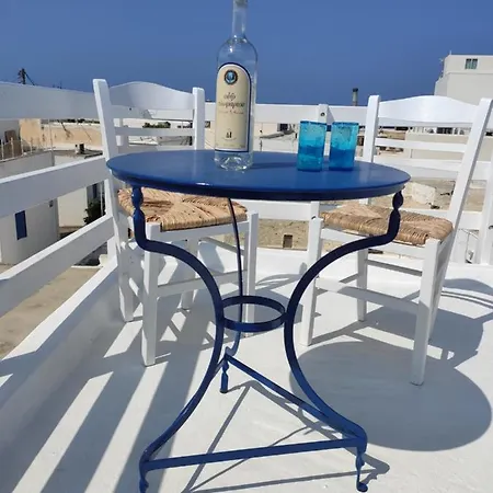 White Cycladic Town House With Sea Vew